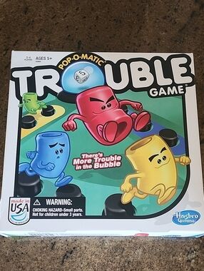 Trouble Pop-O-Matic Board Game by Hasbro - Ages 5+ - All Pieces Included
